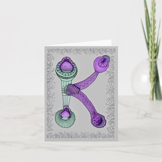 Alphabet Note Card Letter K (Vorderseite)