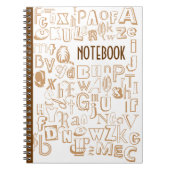 Alphabet-Notebook (braun) Notizblock (Vorderseite)
