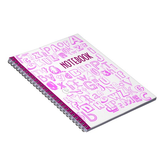 Alphabet-Notebook (Fuchsia) Notizblock (Rechte Seite)