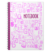 Alphabet-Notebook (Fuchsia) Notizblock (Vorderseite)