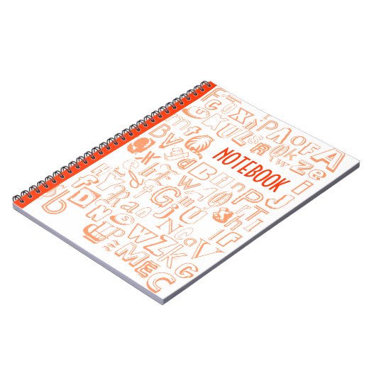 Alphabet-Notebook (Orange) Notizblock (Linke Seite)