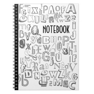 Alphabet-Notebook (schwarz) Notizblock