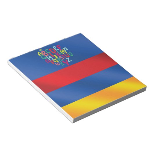 Alphabet Notepad Notizblock (angewinkelt)