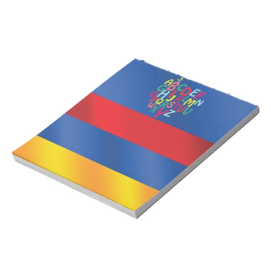 Alphabet Notepad Notizblock (Rotiert)