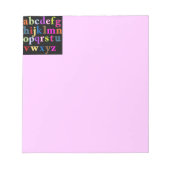 Alphabet Notizblock (Vorderseite)