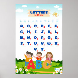 Alphabet & Numbers Bildung Poster