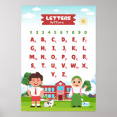 Alphabet & Numbers Educational Poster (Vorne)
