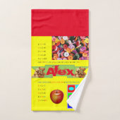 Alphabet Nummern Badetücher Set (Handtuch)