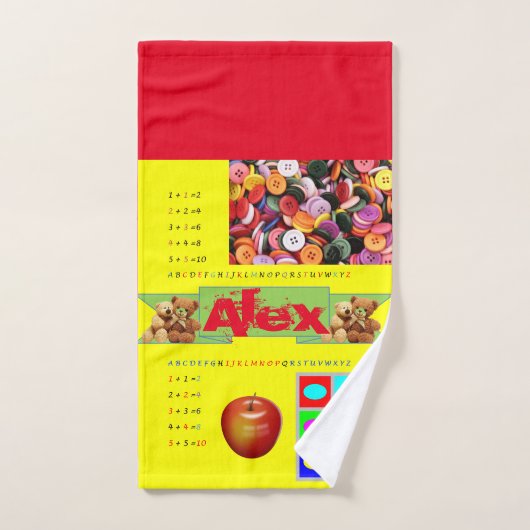 Alphabet Nummern Badetücher Set (Handtuch)