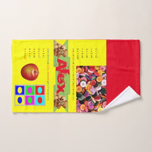 Alphabet Nummern Badetücher Set (Handtuch)
