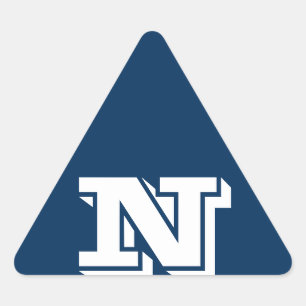 Alphabet of Janz Hauptstadt Letter N Police Box Bl Dreieckiger Aufkleber