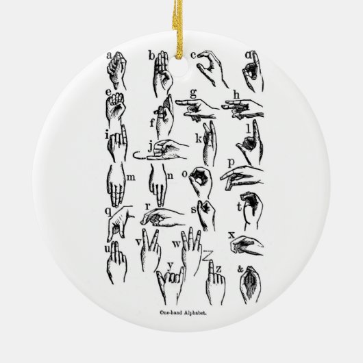 Alphabet Ornament Sign Language (Hinten)