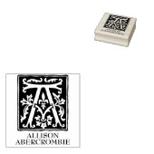 Alphabet Ornamentik Letter A Mit Monogramm Gummistempel (Stempel)