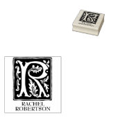 Alphabet-Ornamentik-Letter R Mit Monogramm Gummistempel (Stempel)