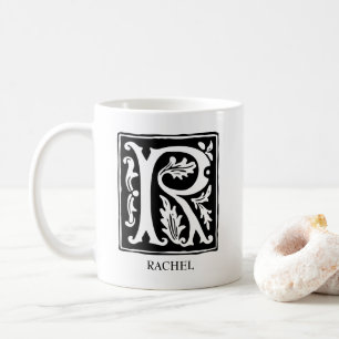 Alphabet-Ornamentik-Letter R Mit Monogramm Kaffeetasse