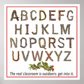 Alphabet Outdoor-Klassenzimmer Poster