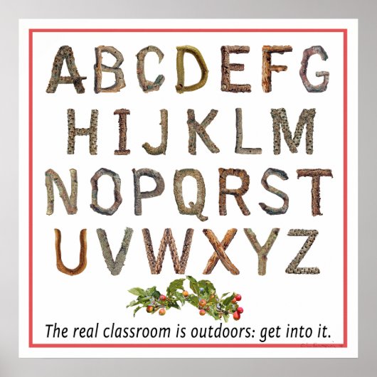 Alphabet Outdoor-Klassenzimmer Poster (Vorne)