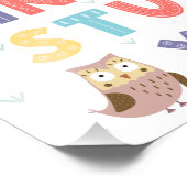 Alphabet Owls Fotodruck (Ecke)