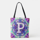 Alphabet P mandala Tasche (Rückseite)