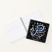 Alphabet P Monogram Handwriting Notizblock (Innenseite)