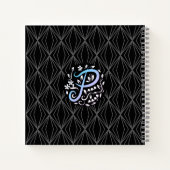 Alphabet P Monogram Handwriting Notizblock (Rückseite)