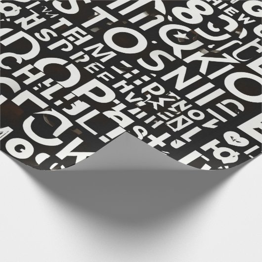 Alphabet Packpapier-Design Geschenkpapier (Ecke)