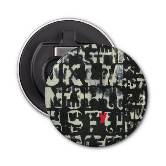 Alphabet Painting von Norman Wyatt Flaschenöffner (Vorderseite)