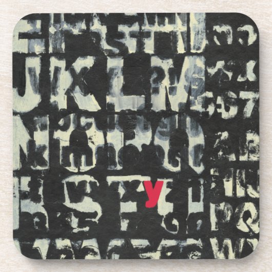 Alphabet Painting von Norman Wyatt Getränkeuntersetzer (Vorderseite)