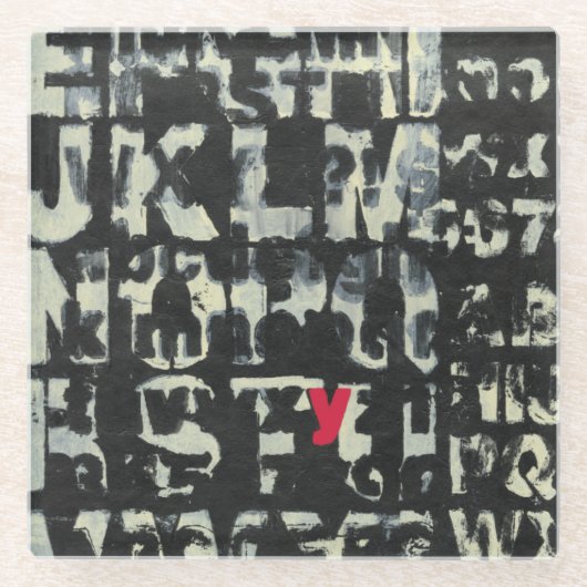 Alphabet Painting von Norman Wyatt Glasuntersetzer (Vorderseite)