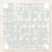 Alphabet Painting von Norman Wyatt Glasuntersetzer (Rückseite)