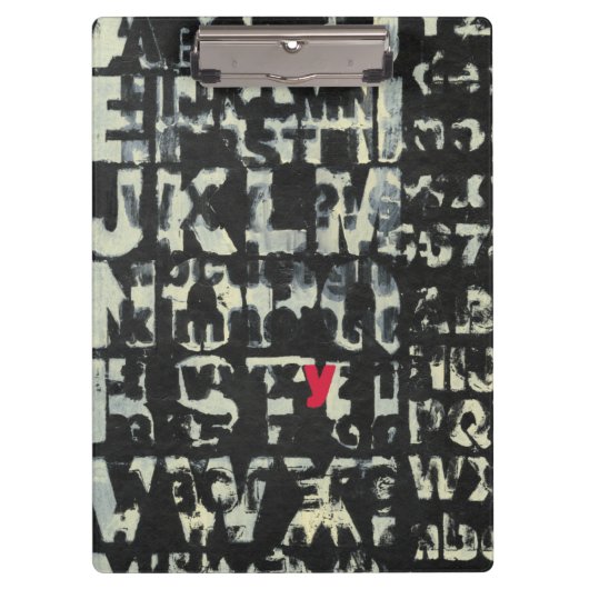 Alphabet Painting von Norman Wyatt Klemmbrett (Vorderseite)