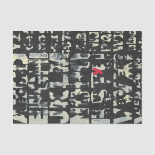 Alphabet Painting von Norman Wyatt Seidenpapier (Vorderseite)