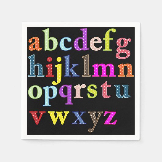 Alphabet Paper Napkin Serviette (Vorderseite)