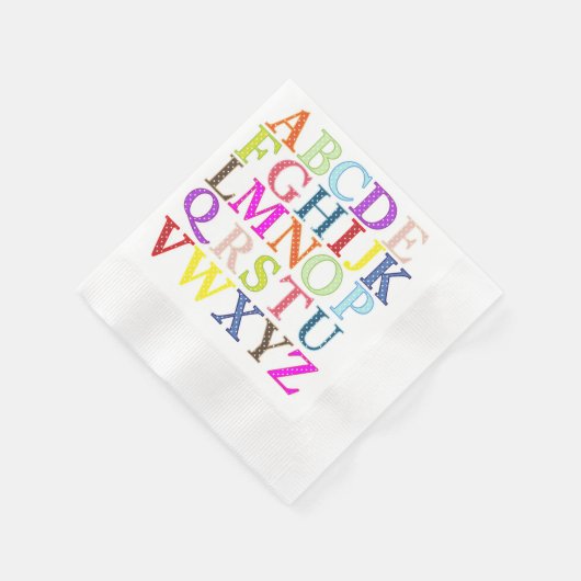 Alphabet Paper Napkin Serviette (Ecke)