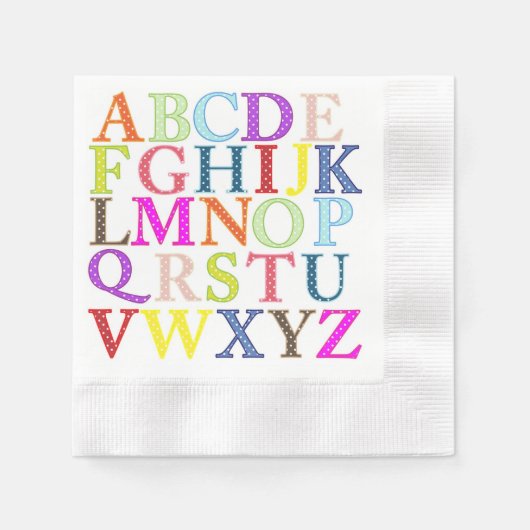 Alphabet Paper Napkin Serviette (Vorderseite)