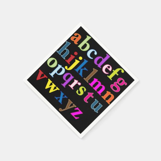 Alphabet Paper Napkin Serviette (Ecke)