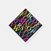 Alphabet Paper Napkin Serviette (Ecke)