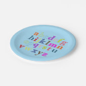 Alphabet-Papierplatte Pappteller (Schrägansicht)