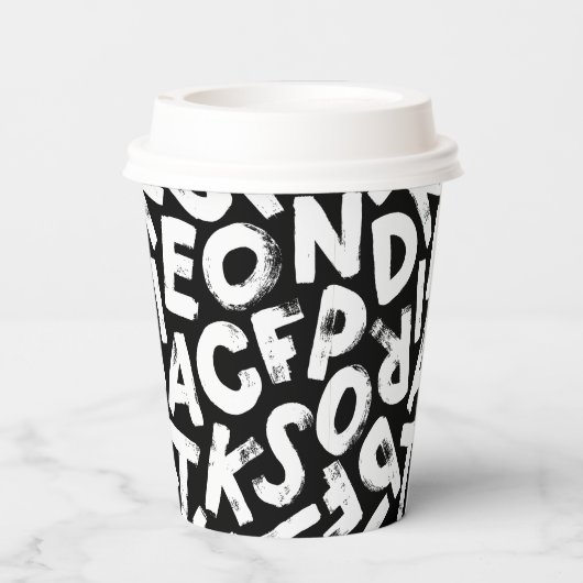 Alphabet Pappbecher (Rückseite)