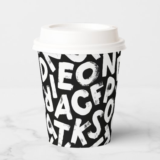 Alphabet Pappbecher (Vorderseite)