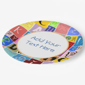 Alphabet Pappteller (Schrägansicht)