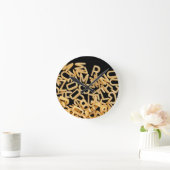 alphabet pasta background runde wanduhr (Zuhause)