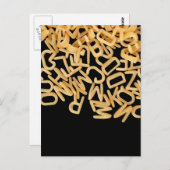 Alphabet-Pasta-Hintergrund Postkarte (Vorne/Hinten)