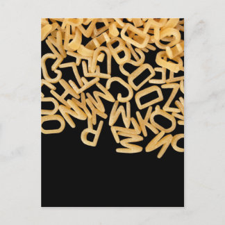 Alphabet-Pasta-Hintergrund Postkarte