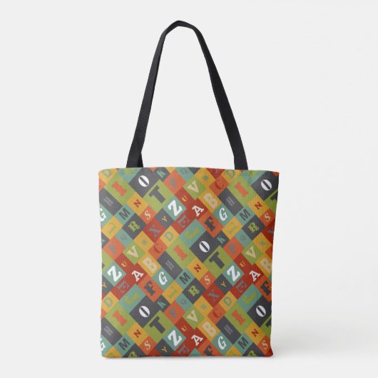 Alphabet Pattern Fun Tasche (Rückseite)