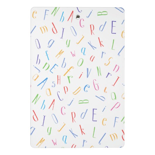 Alphabet Pattern - Lehrer/Lehrer Mini Klemmbrett (Rückseite)