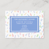 Alphabet Pattern - Lehrer/Lehrer Visitenkarte (Vorderseite)