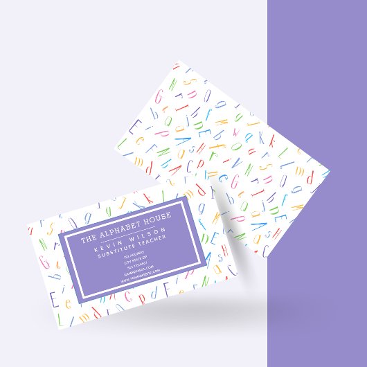 Alphabet Pattern - Lehrer/Lehrer Visitenkarte