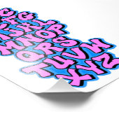 Alphabet Pink Fotodruck (Ecke)