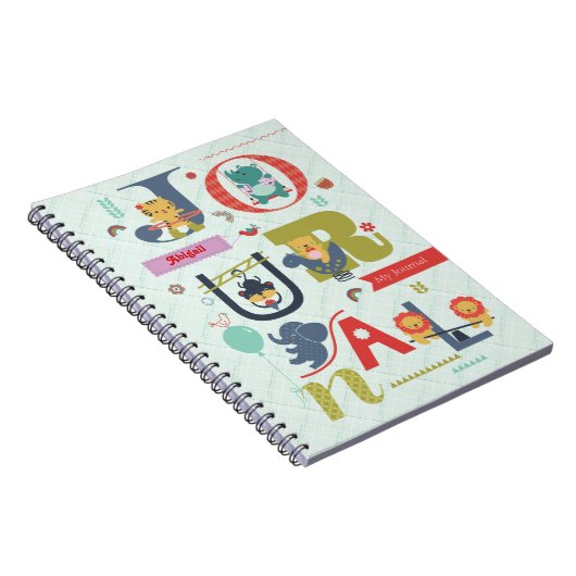 Alphabet Playground Notebook Notizblock (Rechte Seite)